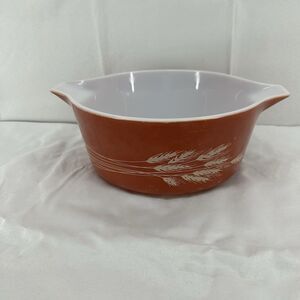 Vintage PYREX "AUTUMN HARVEST" 2.5 Qt Orange Casserole Dish 475-B-No Lid